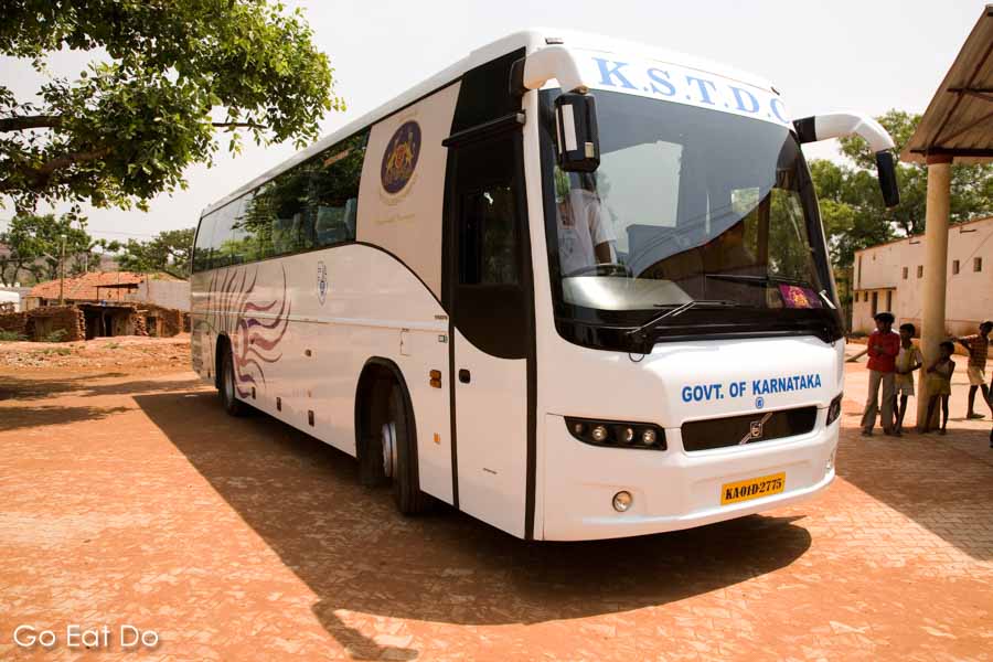 Air-conditioned coach that transports passengers from the Golden Chariot to heritage sites and places of interest along the route of the luxury train service