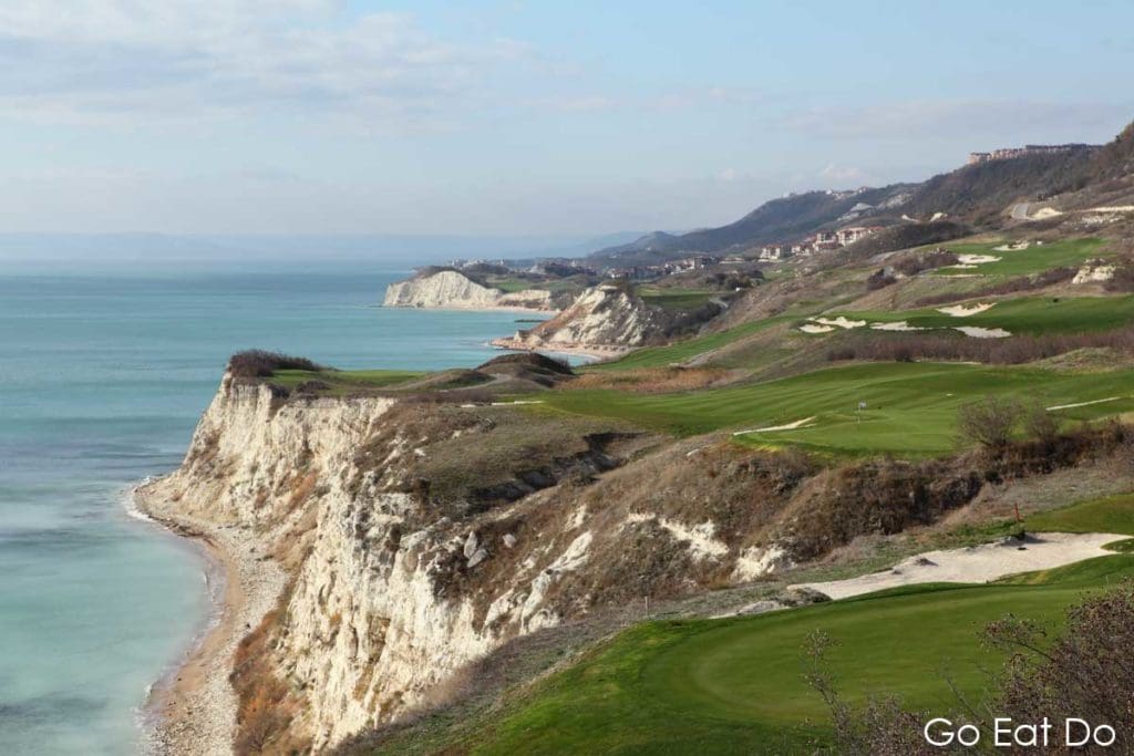 Thracian Cliffs Golf Course is built along Bulgaria's Black Sea coastline.