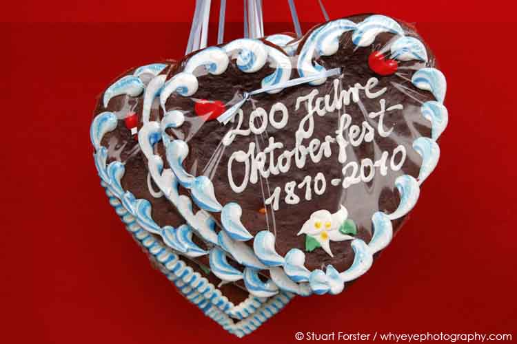 Gingerbread heart at the Oktoberfest celebrates 200 years since the first such festival in Munich, Germany