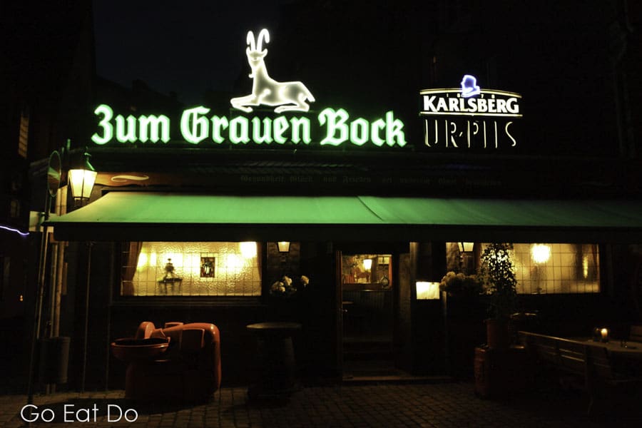 The Zum Grauen Bock pub in the Sachsenhausen district of Frankfurt am Main, an area dotted with bars