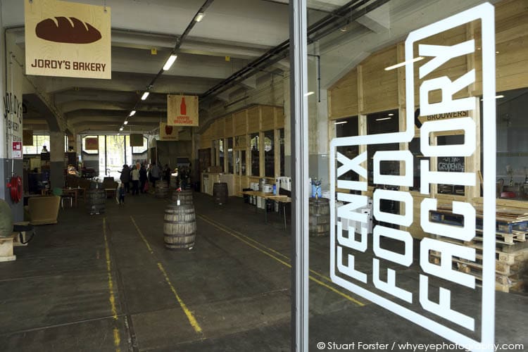 Doorway of the Fenix Food Factory in Rotterdam, the Netherlands