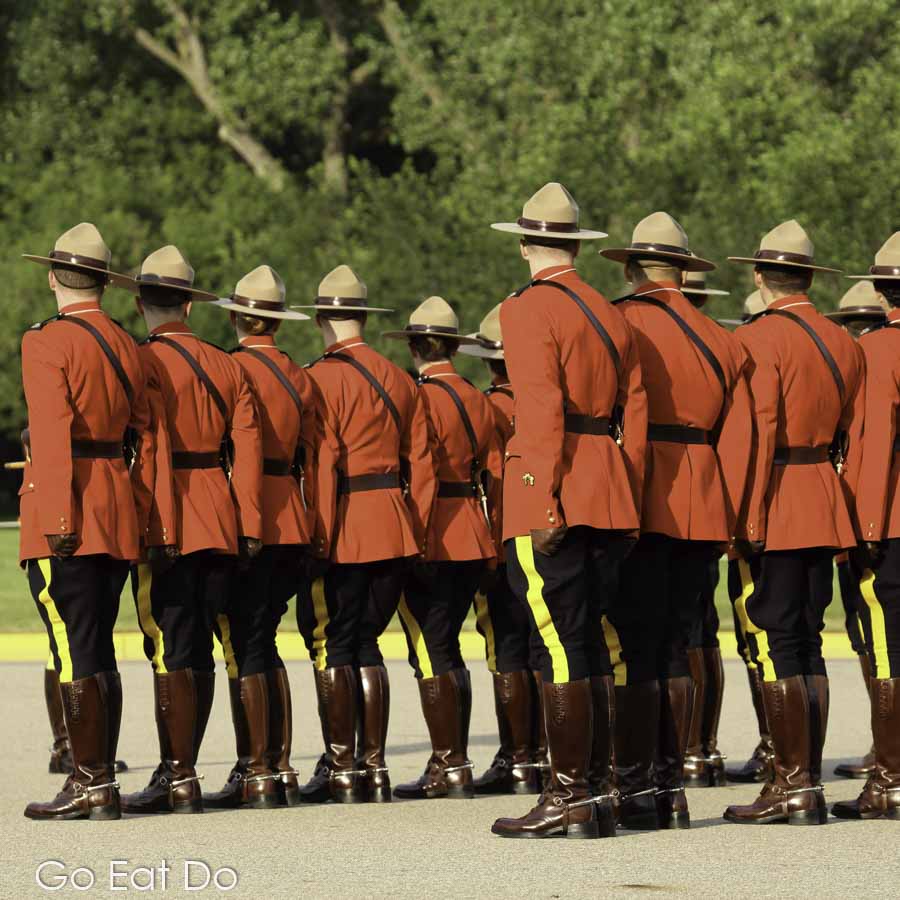 Sunset Retreat Ceremony at the Royal Canadian Mounted Police (RCMP) Depot in Regina, Saskatchewan