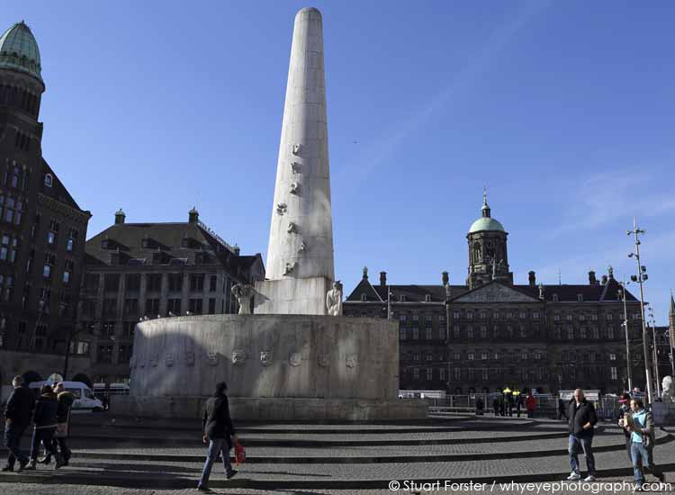 National Monument and Royal Palace on Dam Square, Amsterdam, the Netherlands