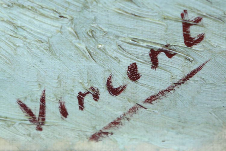 Vincent van Gogh's signature on a painting in the Kröller-Müller Museum. 