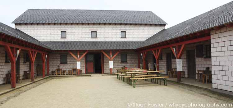 Courtyard of Pohl Roman fortlet in Germany