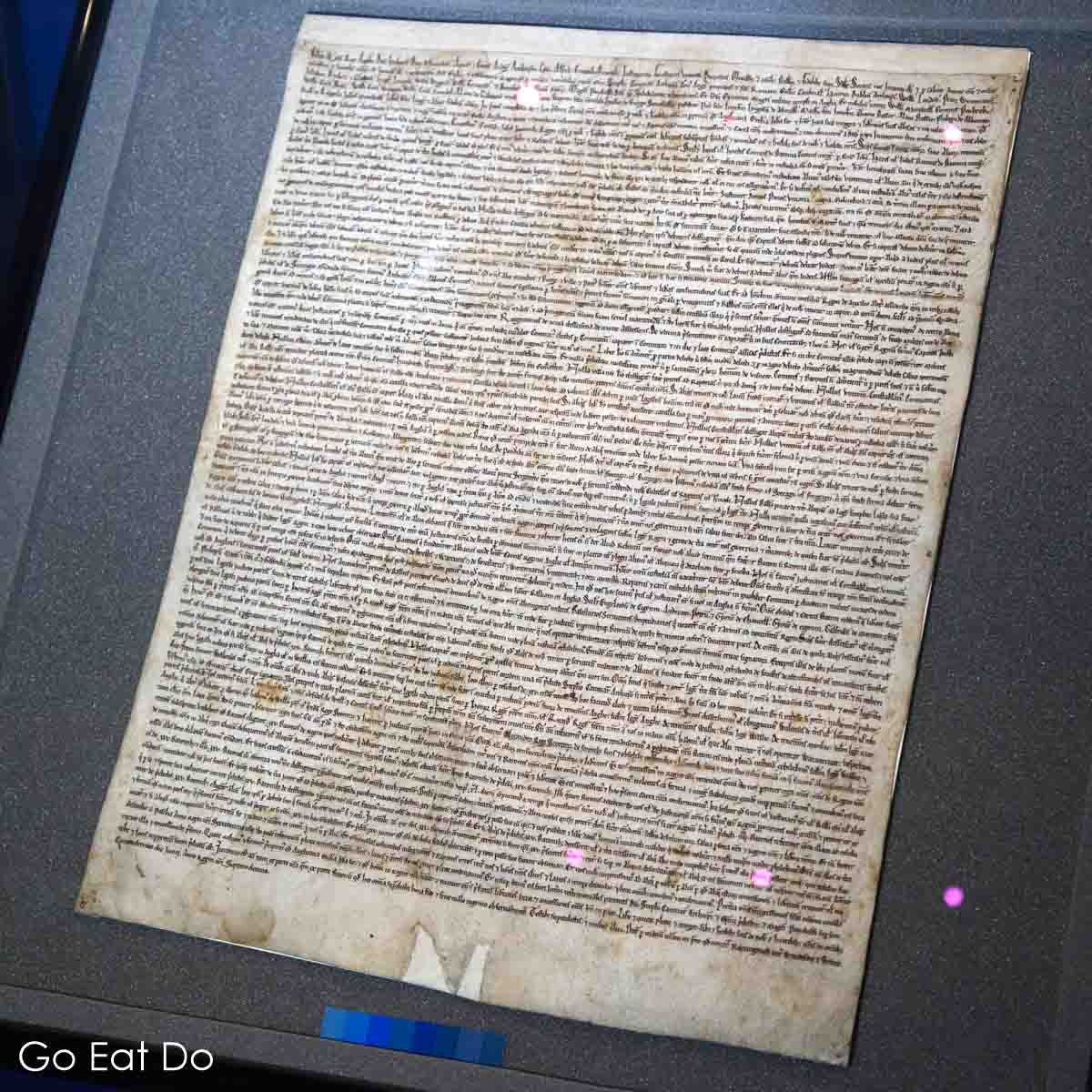Magna Carta and where to see it points travellers towards Salisbury Cathedral, the British Library and Lincoln Castle plus other historic places in England.. 