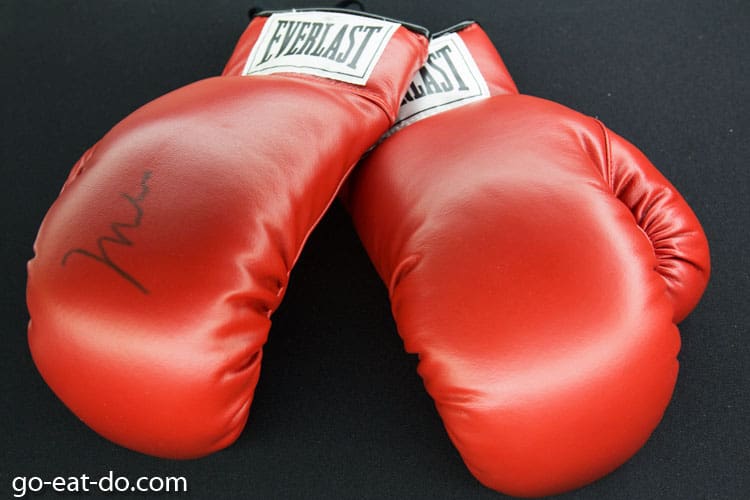 Everlast boxing gloves signed by heavyweight World Champion boxer Muhammad Ali