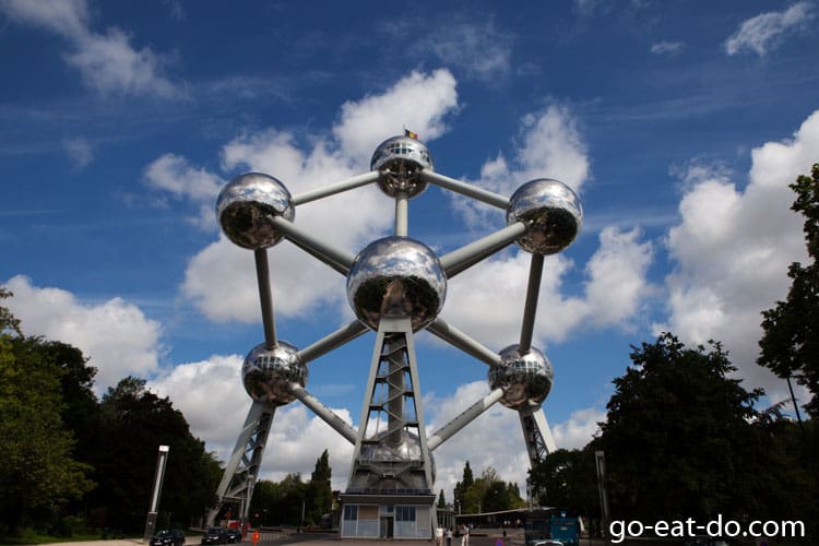 The Atomium, one of the best known landmarks in Brussels.