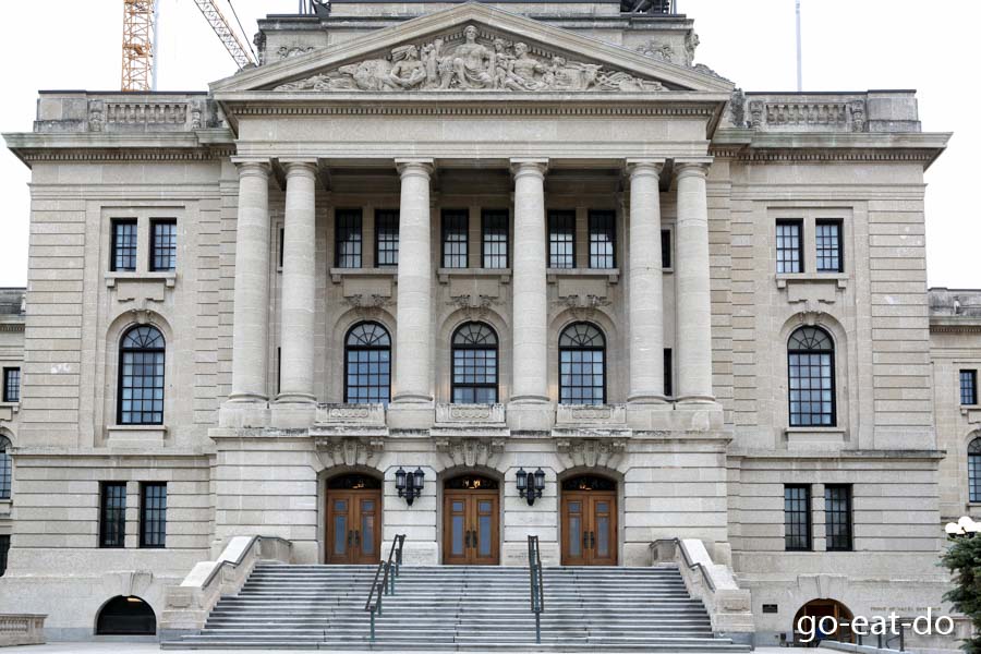 Façade of Saskatchewan's Legislative Assembly.