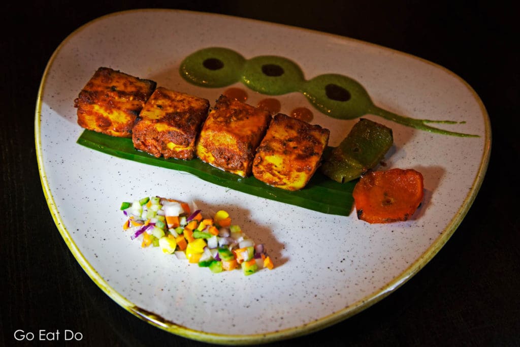 Tandoori paneer is the chief ingredient of this vegetarian dish served at The Mint Room Indian restaurant in Bristol