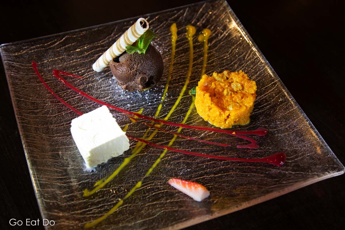 Selection of Indian desserts served at The Mint Room Bristol.