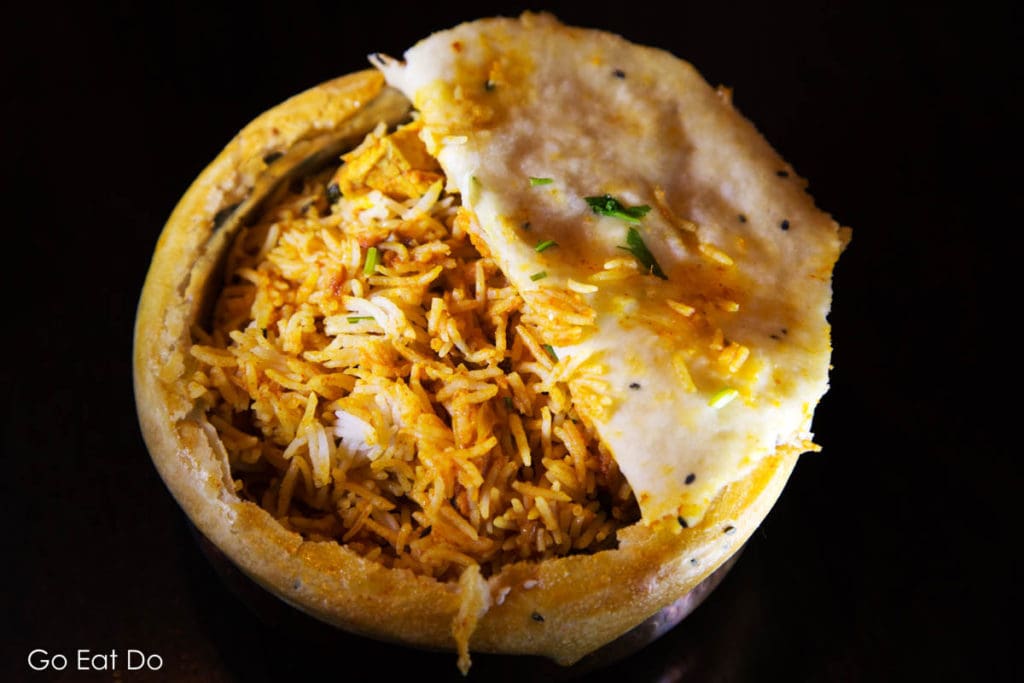 The Dum Biryani served at The Mint Room Bristol is ideal for diners who appreciate traditional Indian cuisine.