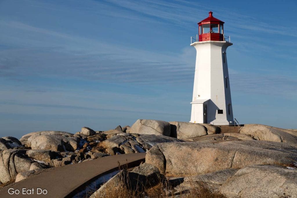 The Lighthouse at Peggy's Cove on Nova Scotia's Lighthouse Route.