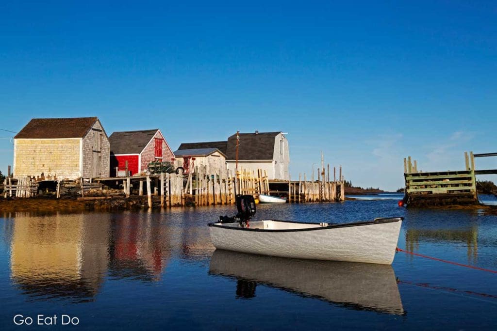 The quiet harbour at Blue Rocks, close the the UNESCO World Heritage Site of Lunenburg on the Nova Scotia Lighthouse Route.