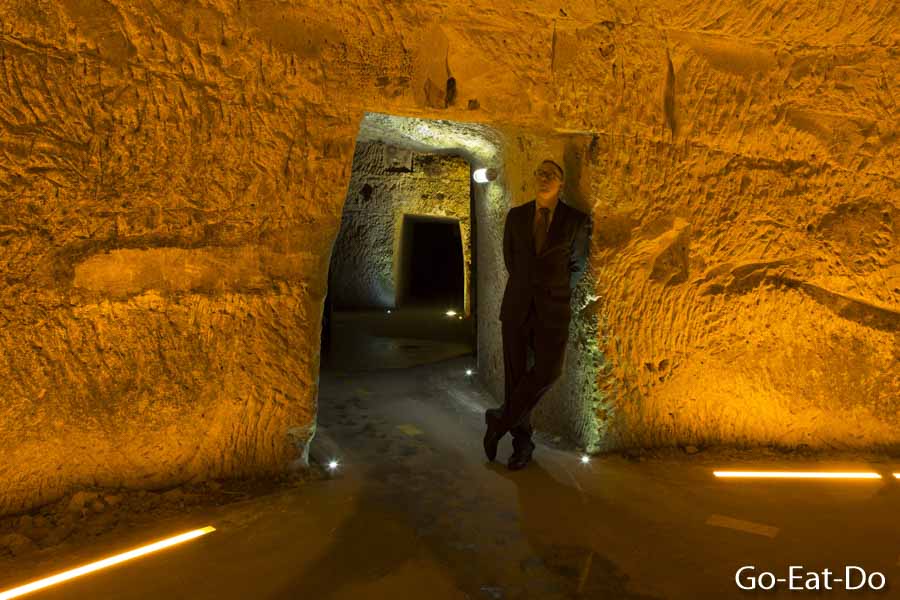 Stuart Forster visiting the Veuve Clicquot Champagne cellar in Reims, France