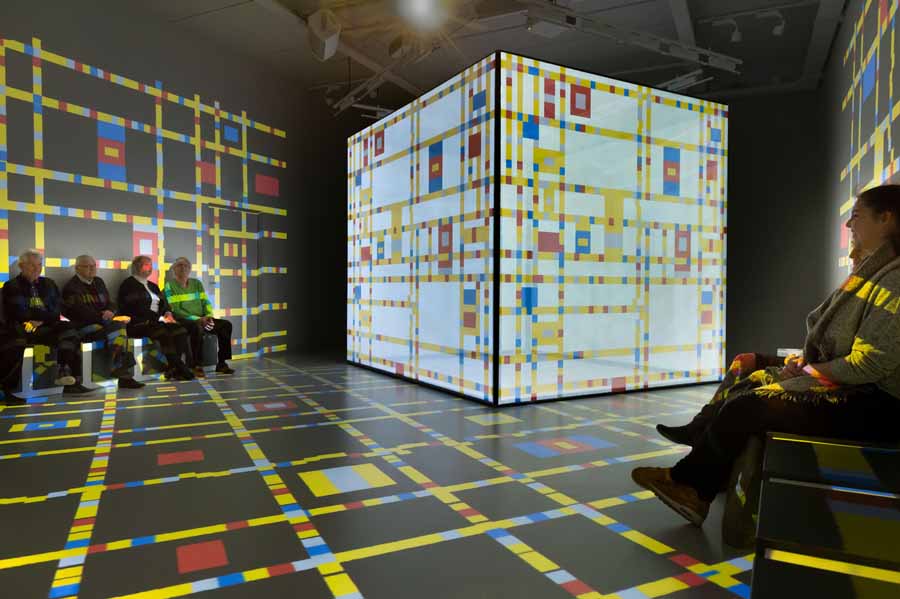 Interior of the Mondrian House. Image A canalside monument marking the birthplace of Piet Mondriaan. Photo © Mike Binke, courtesy of the Mondriaanhuis