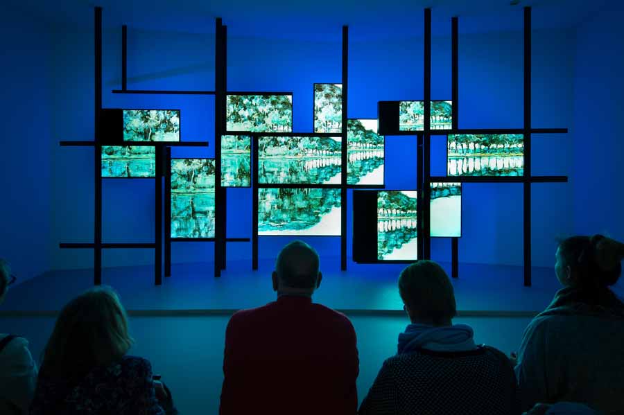 Video installation at the Mondriaanhuis. Photo © Mike Binke, courtesy of the Mondriaanhuis.
