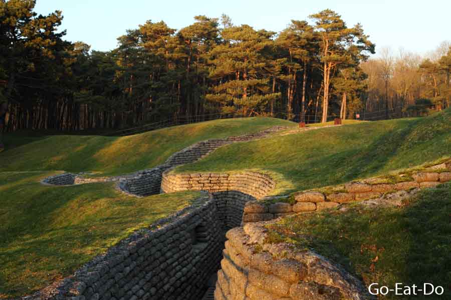 First World War trenches at the Vimy Ridge National Historic Site of Canada in northern France