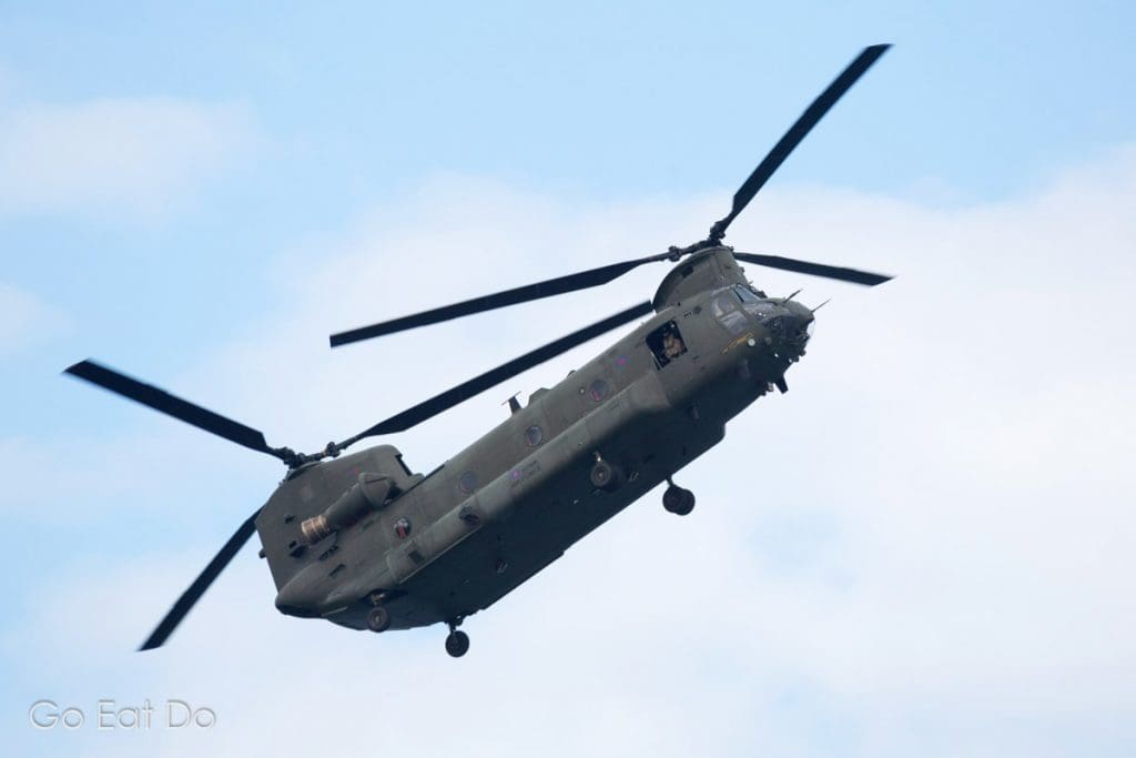 Looking for car parking at Sunderland International Airshow? How about arriving in a Boeing CH-47 helicopter?