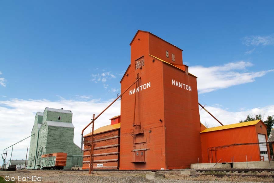 Colourful! A grain shed in Nanton, Canada. Nanton is on the prairies in Alberta, a region renowned for grain production.
