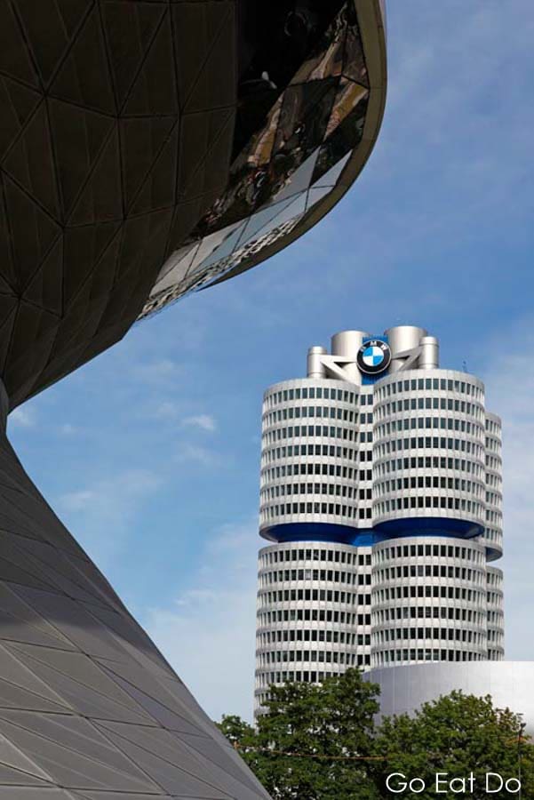 BMW Welt and the BMW company offices in Munich, Germany