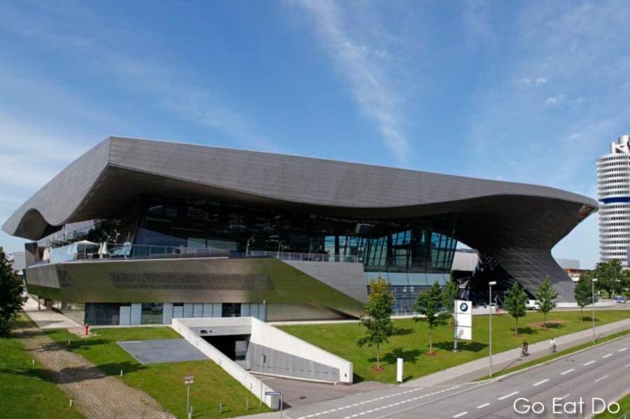 The exterior of BMW Welt.