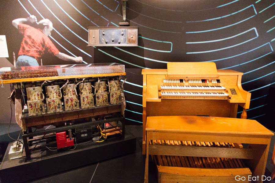 The world's only Rob Wave electromechanical organ at Studio Bell, the National Music Centre at Calgary in Alberta, Canada.
