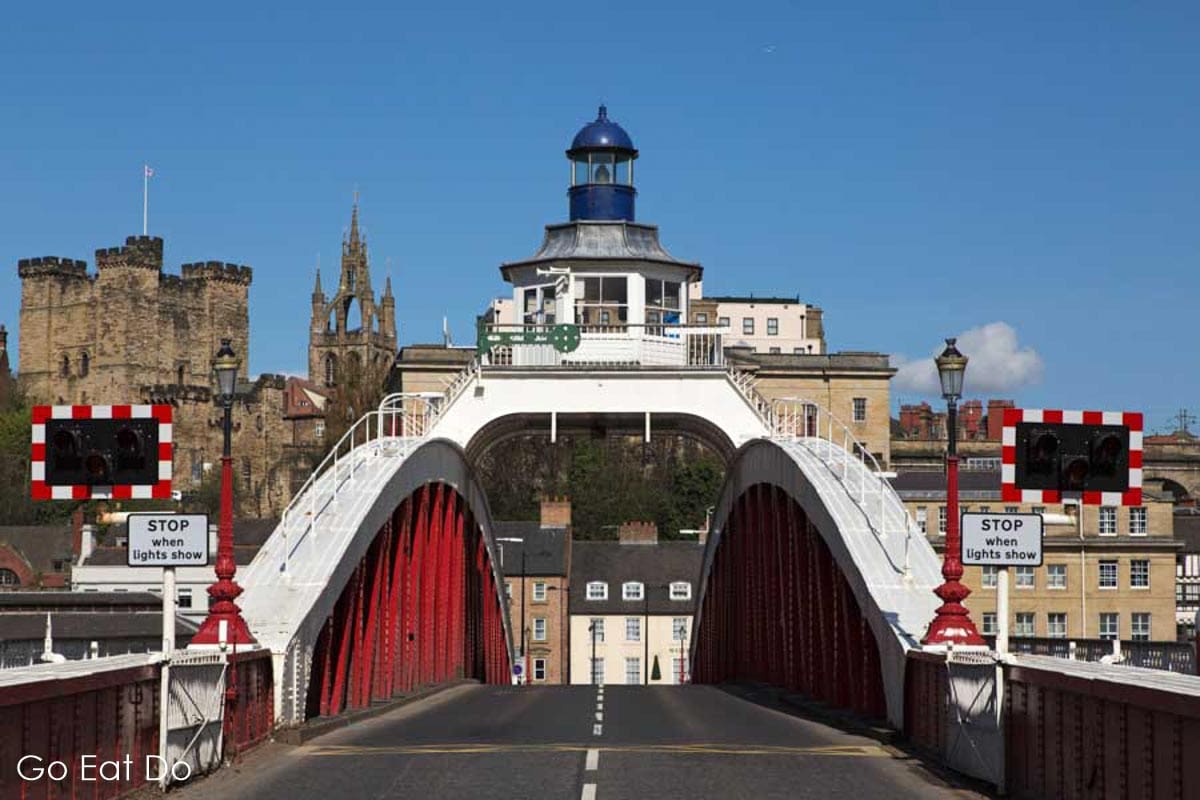The Swing Bridge leads to the Quayside, from where it's easy to reach several of the best places to eat in Newcastle city centre.