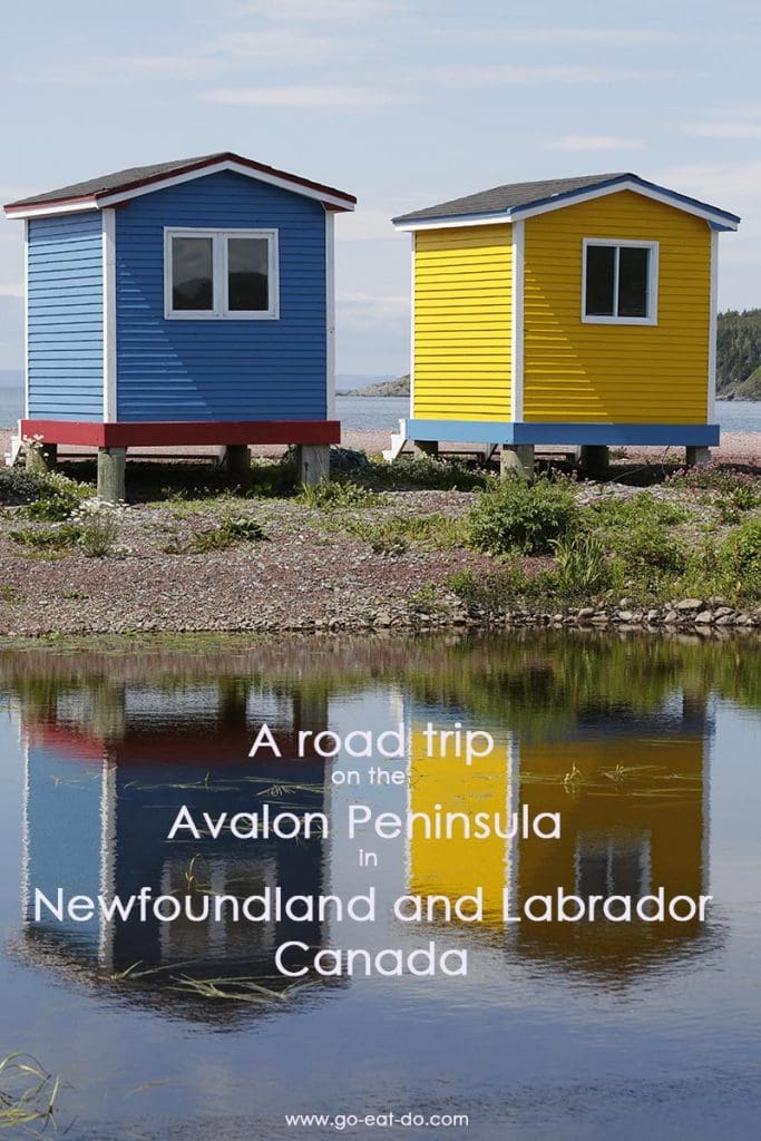 Pinterest pin for the Go Eat Do blog post about a rroad trip on the Avalon Peninsula in Newfoundland and Labrador, Canada