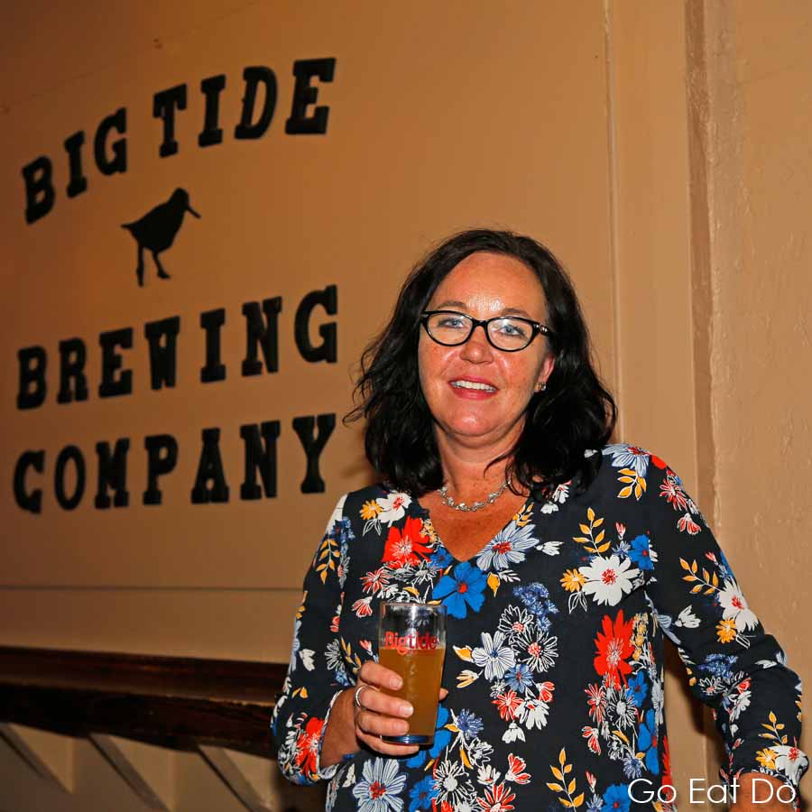Canadian female brewmaster Wendy Papadopoulos at Bigtide Brewing Company, a micro-brewery in Saint John, New Brunswick, Canada