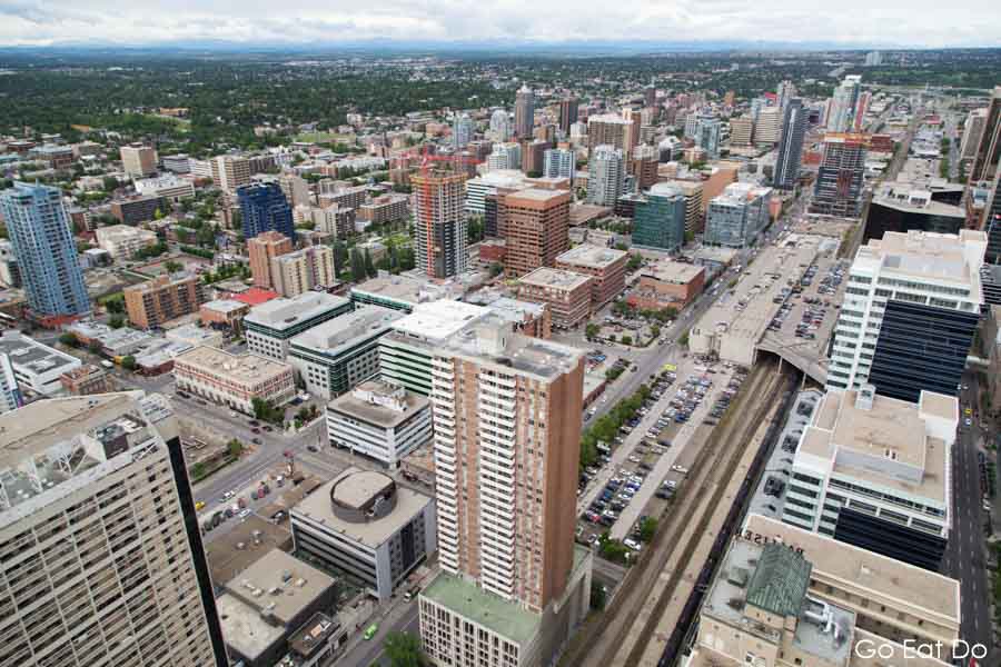 Downtown, City, Urban, Buildings, Rooftops, Calgary