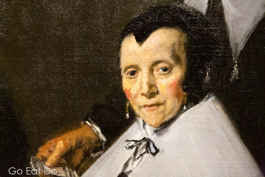 Detail from Frans Hals' Regentesses of the Old Men’s Alms House displayed at the Frans Hals Museum.