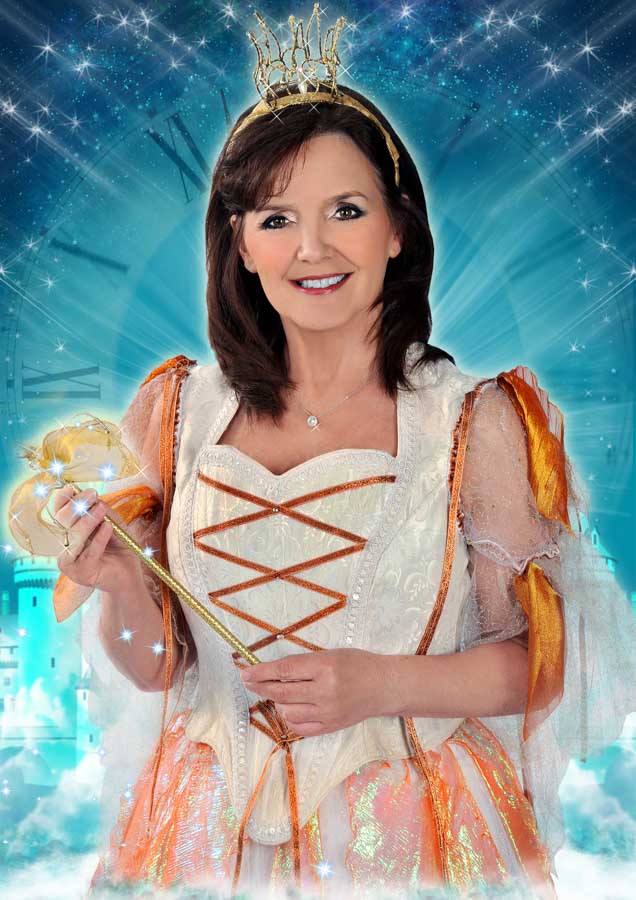 Maureen Nolan as the Fairy Godmother Charlie Richmond plays Buttons in the Tyne Theatre and Opera House's 2018 pantomime Cinderella in Newcastle, England