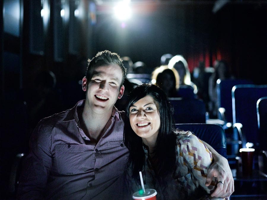 People at the cinema on a ferry (Couple at the Columbus Club on a DFDS ferry (Photo courtesy of Discover Ferries). 