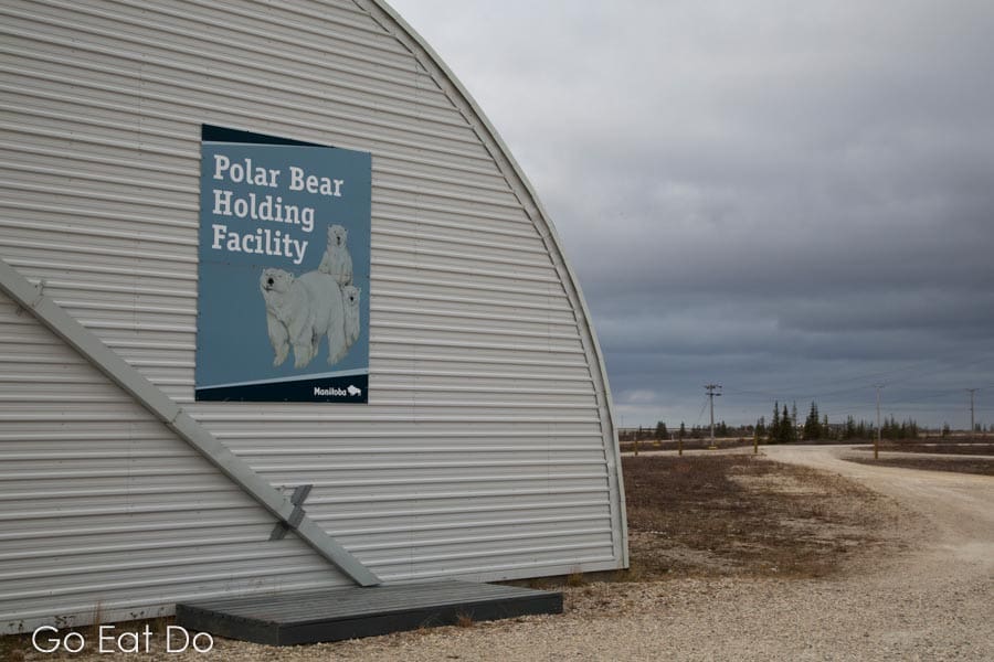 Polar Bear Holding Facility nicknamed 'bear jail' in Churchill, Manitoba, Canada