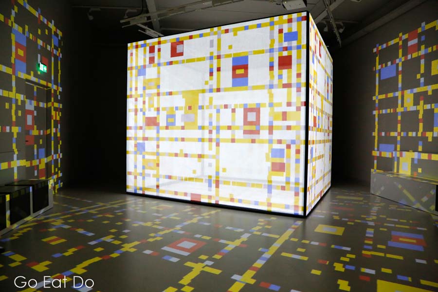 Exhibit at the Mondriaan House, the birthplace of Piet Mondrian, in Amersfoort, the Netherlands
