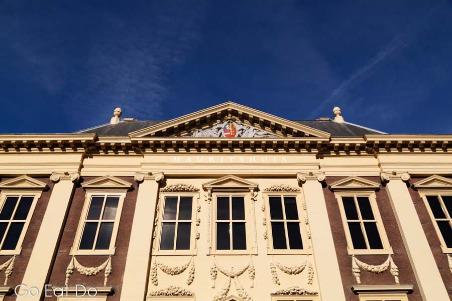 Facade of the Mauritshuis in The Hague, a Dutch Golden Age building which hosts an art museum