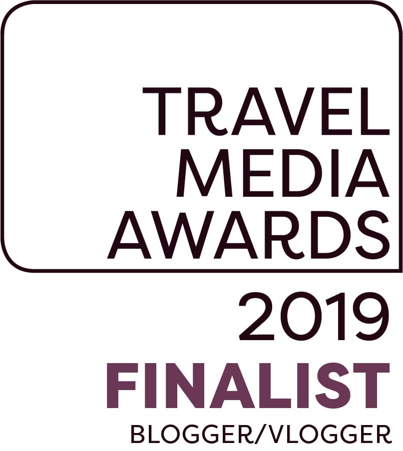 2019 Travel Media Awards Finalist badge Travel Blogger/Vlogger of the Year