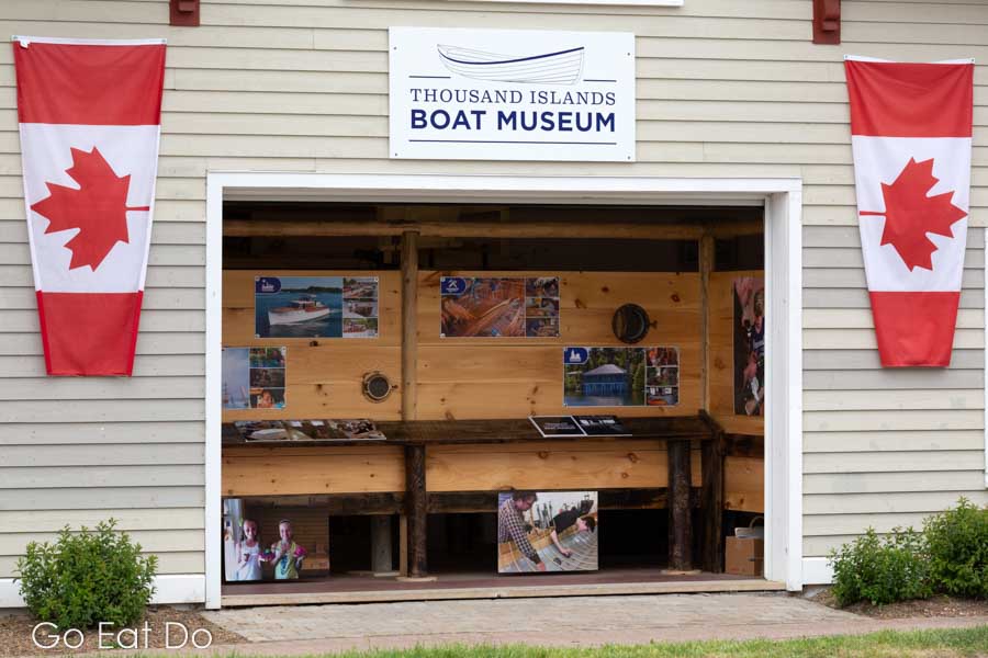 Display at the Thousand Islands Boat Museum at Gananoque in Ontario, Canada.
