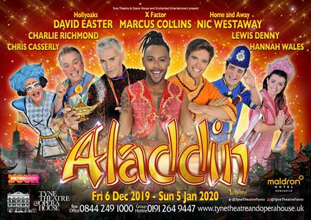 Poster showing the Aladdin cast [courtesy of Enchanted Entertainment]. 