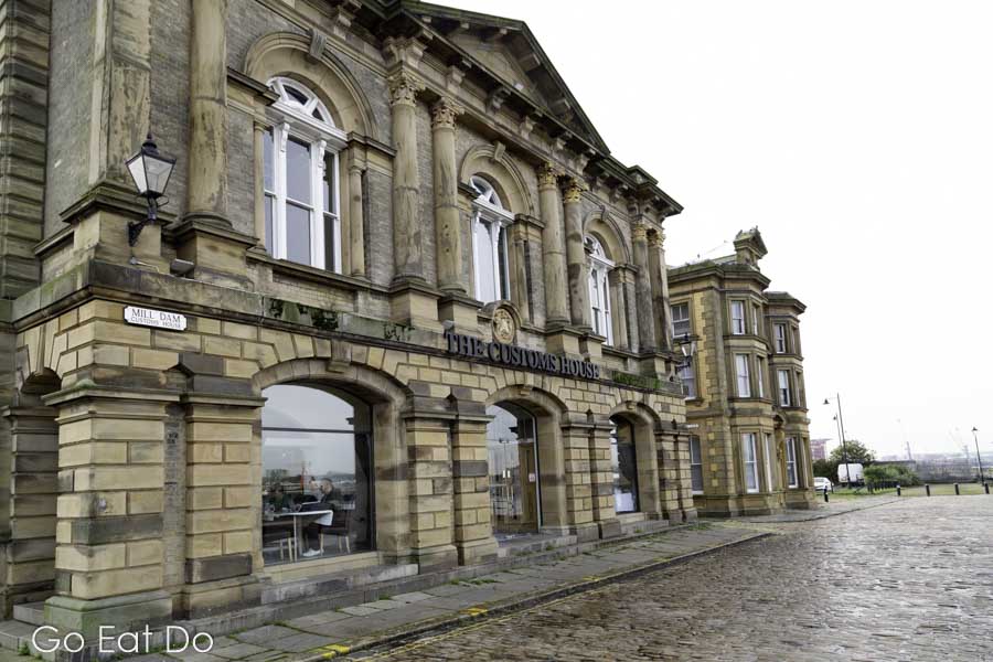 Facade of the Customs House theatre in South Shields, which has been a theatre and cinema since 1994.