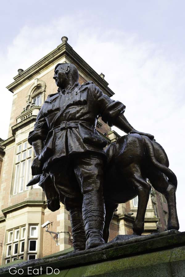 Statue of John Simpson Kirkpatrick, known as 'The Man with the Donkey', in South Shields