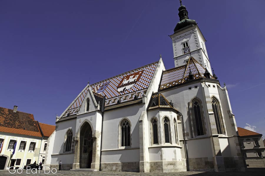 The Gothic style Church of St Mark in Zagreb, Croatia