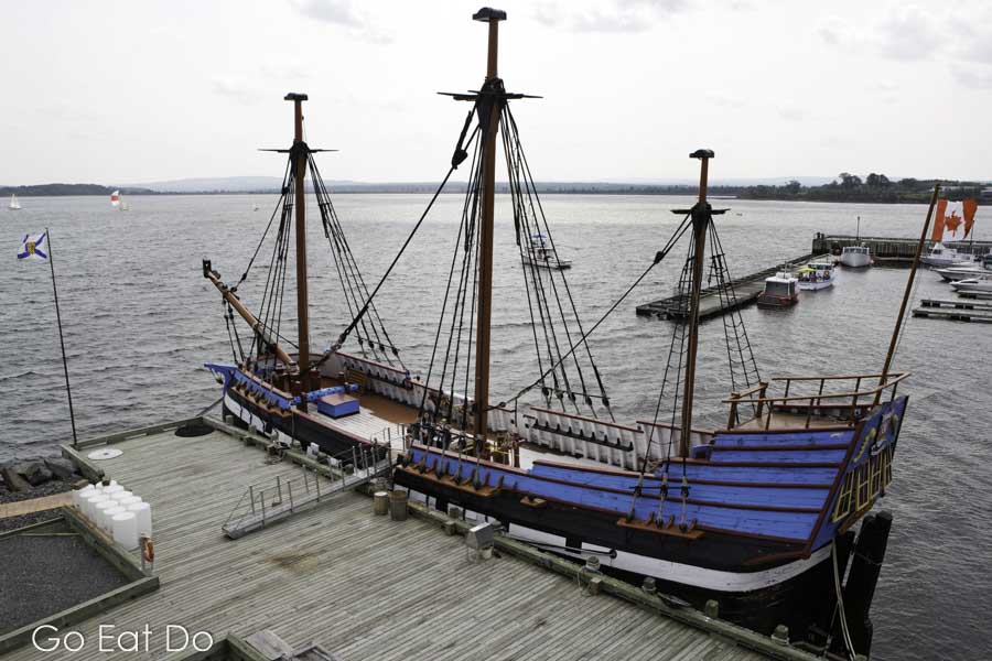 Reconstruction of the Hector at the Hector Heritage Quay in Nova Scotia, Canada
