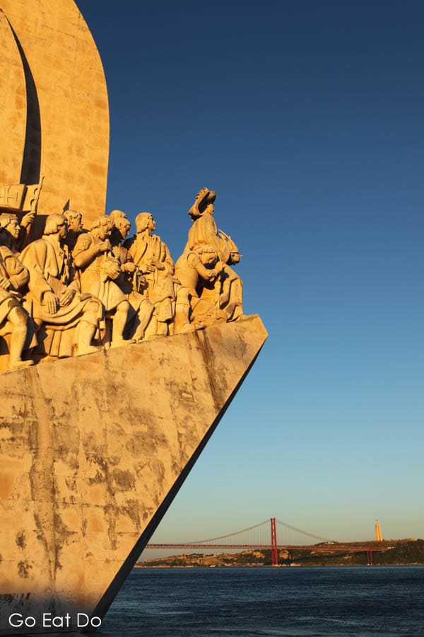 Henry the Navigator looks out from the prow-like front of the Monument to the Discoveries (Padrao dos Descobrimentos) in Belem, Lisbon