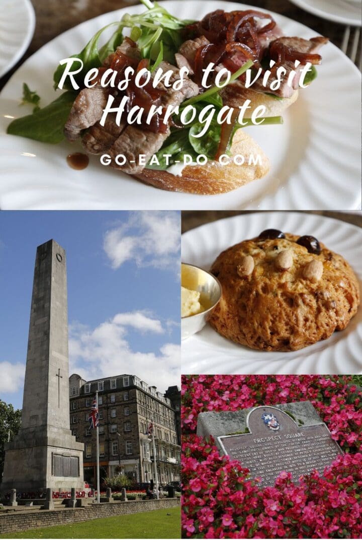 Pinterest pin for Go Eat Do's blog post about reasons to visit Harrogate in North Yorkshire