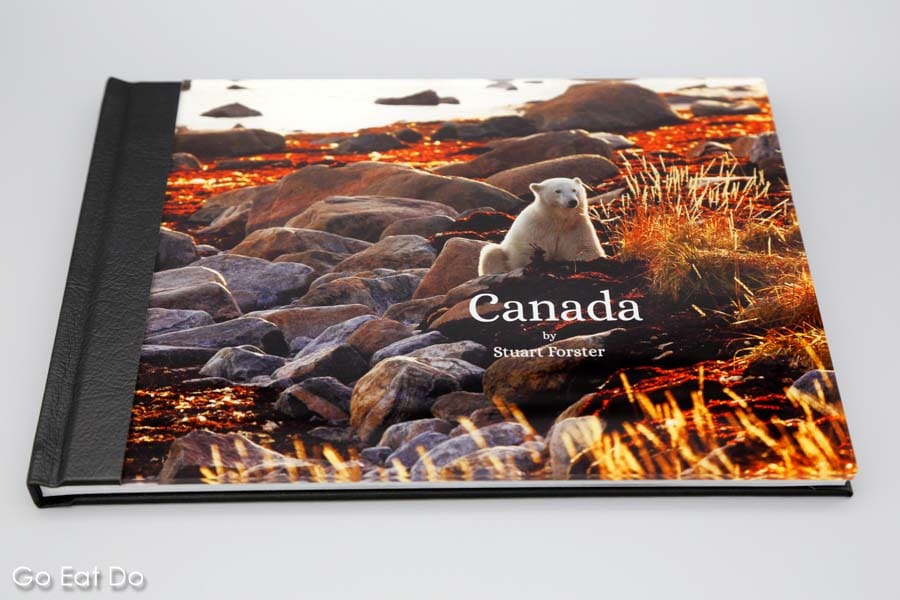 Cover of my Canada-themed photobook created using software from Saal Digital.