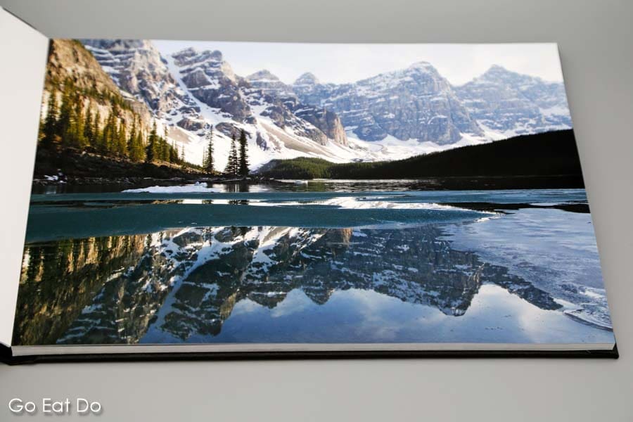 Page with a picture of Moraine Lake in Banff National Park.