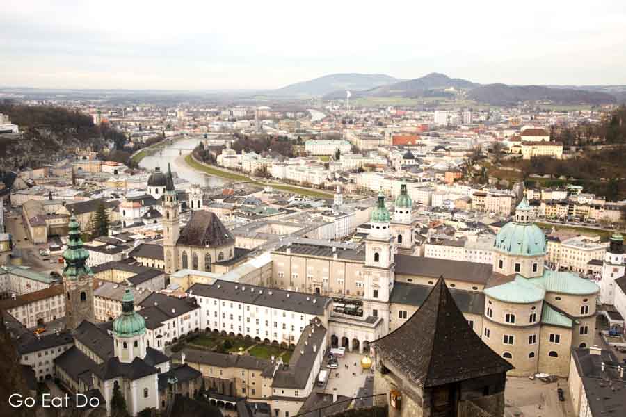Cityscape of Salzburg in Austria