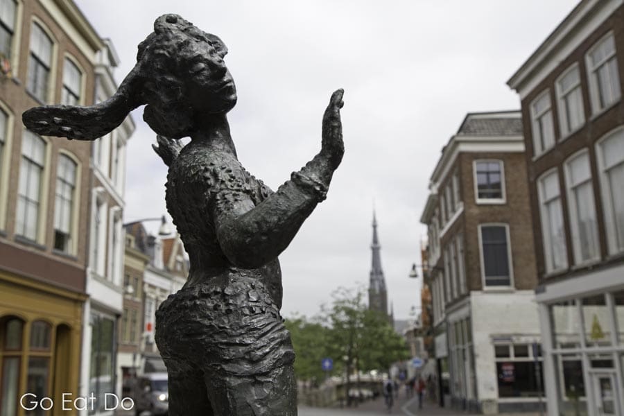 Statue of Mata Hari outside of the building where she was born in Leeuwarden